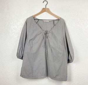 🖤 3/$25 SALE!!! Sejour striped tie front scoop neck blouse size 1x